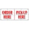 Signmission ORDER HERE PICK-UP HERE BANNER SIGN hamburger pizza french ice cream B-120 Order Here Pickup Here - alternate 1